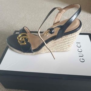 Gucci GG marmont wedges